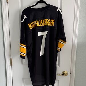Steelers Roetglisberger 7 Reebok Black NFL Equipment Jersey